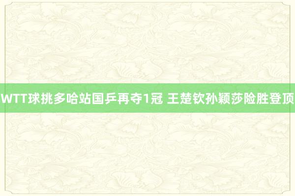 WTT球挑多哈站国乒再夺1冠 王楚钦孙颖莎险胜登顶