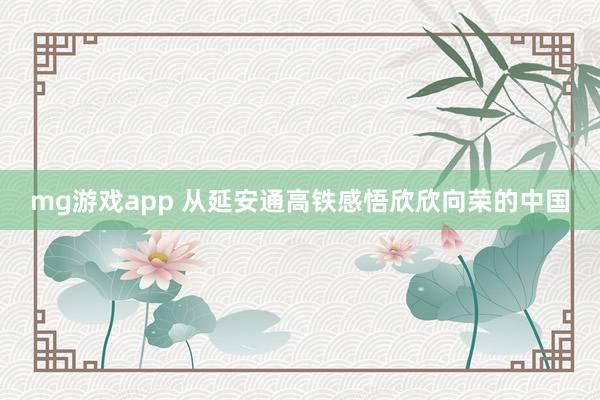 mg游戏app 从延安通高铁感悟欣欣向荣的中国