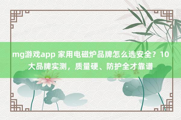 mg游戏app 家用电磁炉品牌怎么选安全？10大品牌实测，质量硬、防护全才靠谱