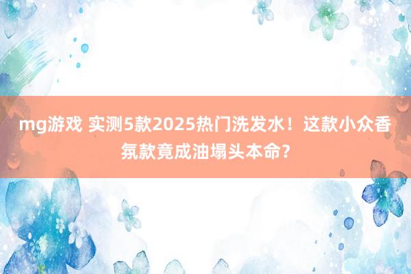 mg游戏 实测5款2025热门洗发水!这款小众香氛款竟成油塌头本命?