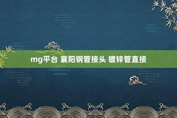 mg平台 襄阳钢管接头 镀锌管直接