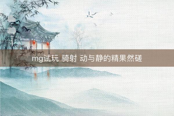 mg试玩 骑射 动与静的精果然磋