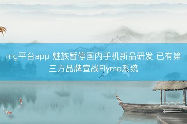 mg平台app 魅族暂停国内手机新品研发 已有第三方品牌宣战Flyme系统